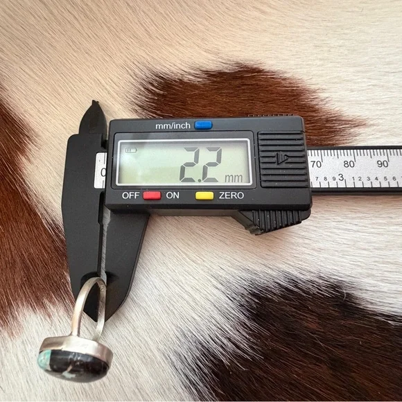 ❤️ Black Jack Turquoise Rare Sky Blue Black Matrix Sterling Ring Sz8 Unisex Ring - Picture 12 of 15